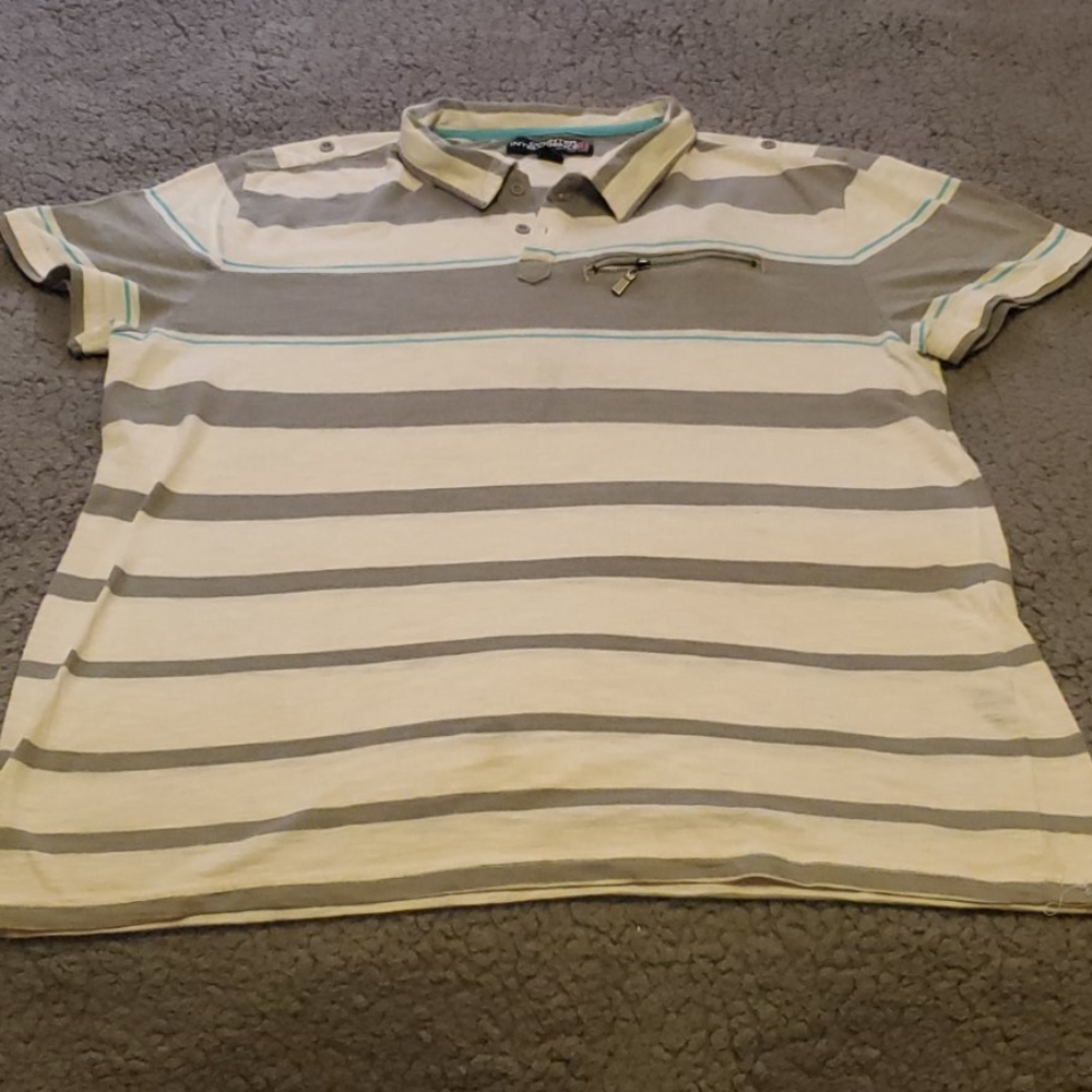 2 for$10Counter Intelligence NY striped Polo Large